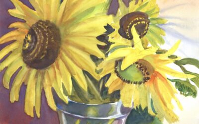 Sol’s Blossoms – watercolor floral painting