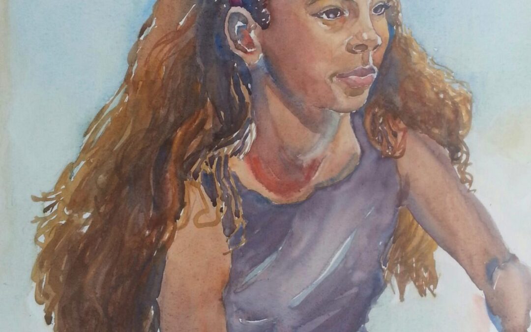 Ava – watercolor figure portrait painting
