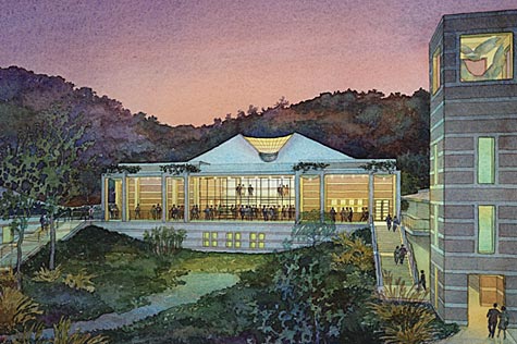 Skirball Cultural Center, Los Angeles, California – watercolor architectural illustration rendering by Frank Costantino